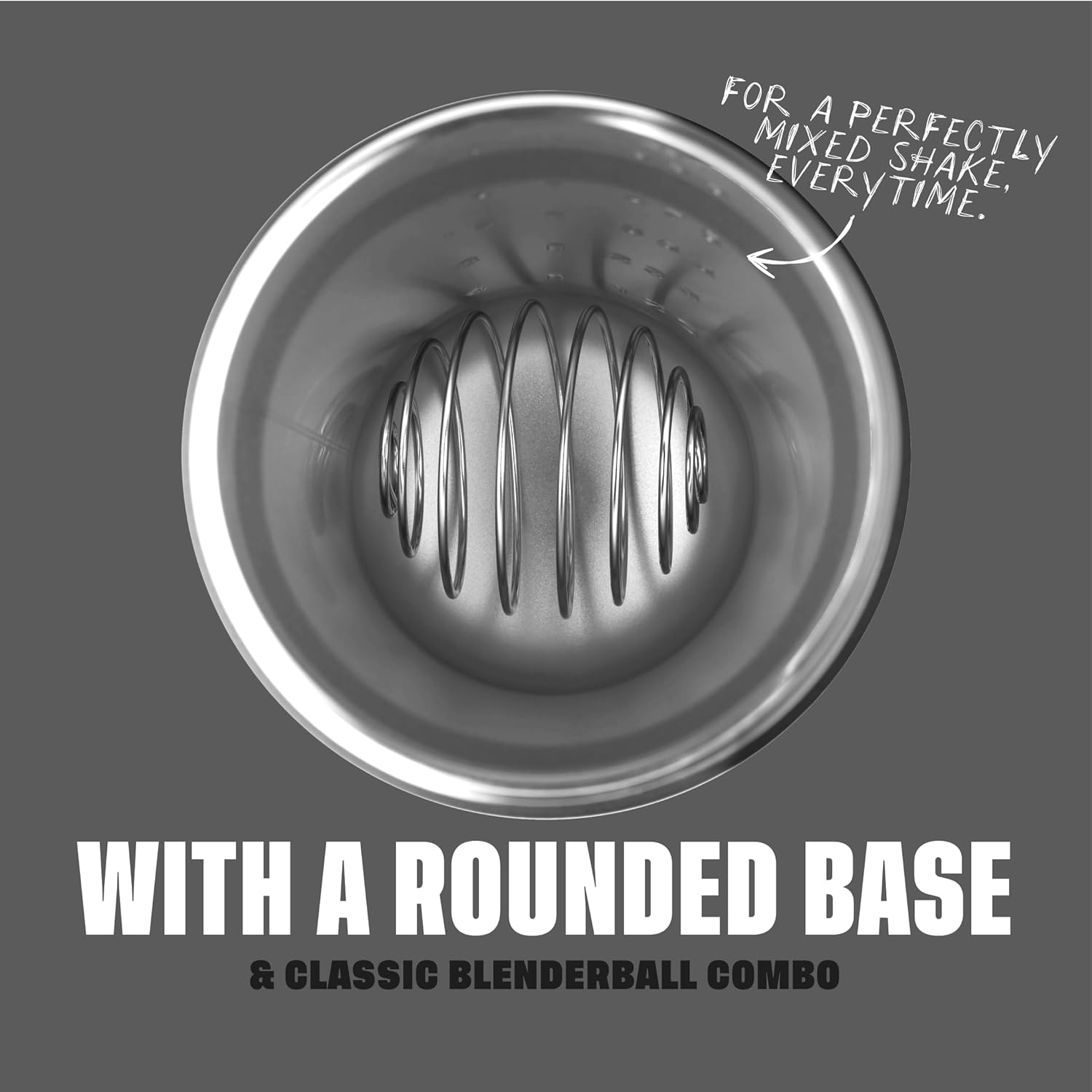 Blenderbottle Strada Shaker Cup Insulated Stainless Steel Water Bottle with Wire Whisk, 24-Ounce, Grey image number 6