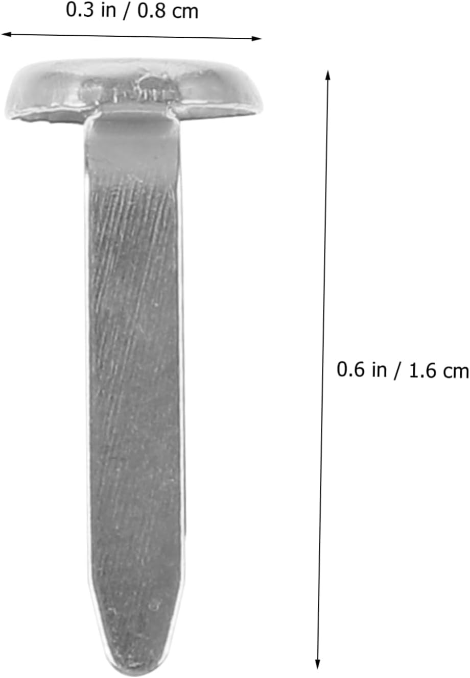 TEHAUX 50Pcs Metal Brads Fasteners for Crafts Smooth Edges for Projects Boys and Girls Art Supplies Securely Fastens Two Feet