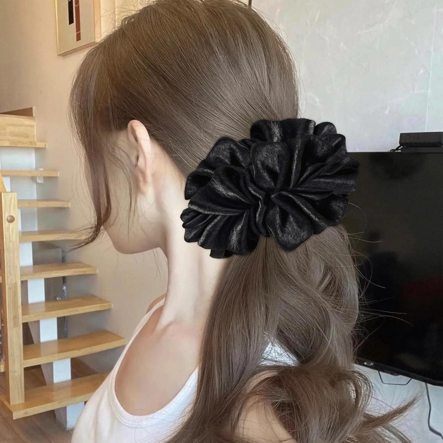 2 Pieces Elastic Hair Ring, Elee and Simple Hair Accessories, Retro Hair Accessories for Women, Hairstyle Fixing Supplies, Accessories for Hairstyle Decoration. image number 5