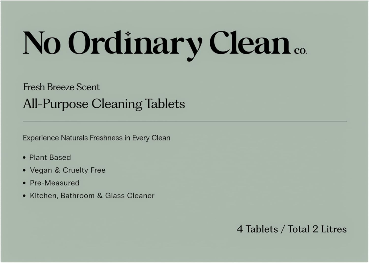 All-Purpose Cleaning Tablets | Plant-Based & Chemical-Free | Eco-Friendly, Biodegradable Cleaner for Home, Kitchen, & Bathroom | Travel-Friendly | 4 Tablets image number 1