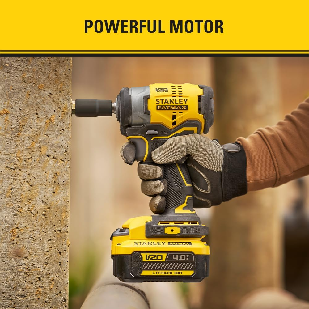 STANLEY FATMAX V20 | 18V Brushless 3/8&Prime; Impact Wrench - Compact High‑Torque for Automotive Repair, Bare Unit image number 6
