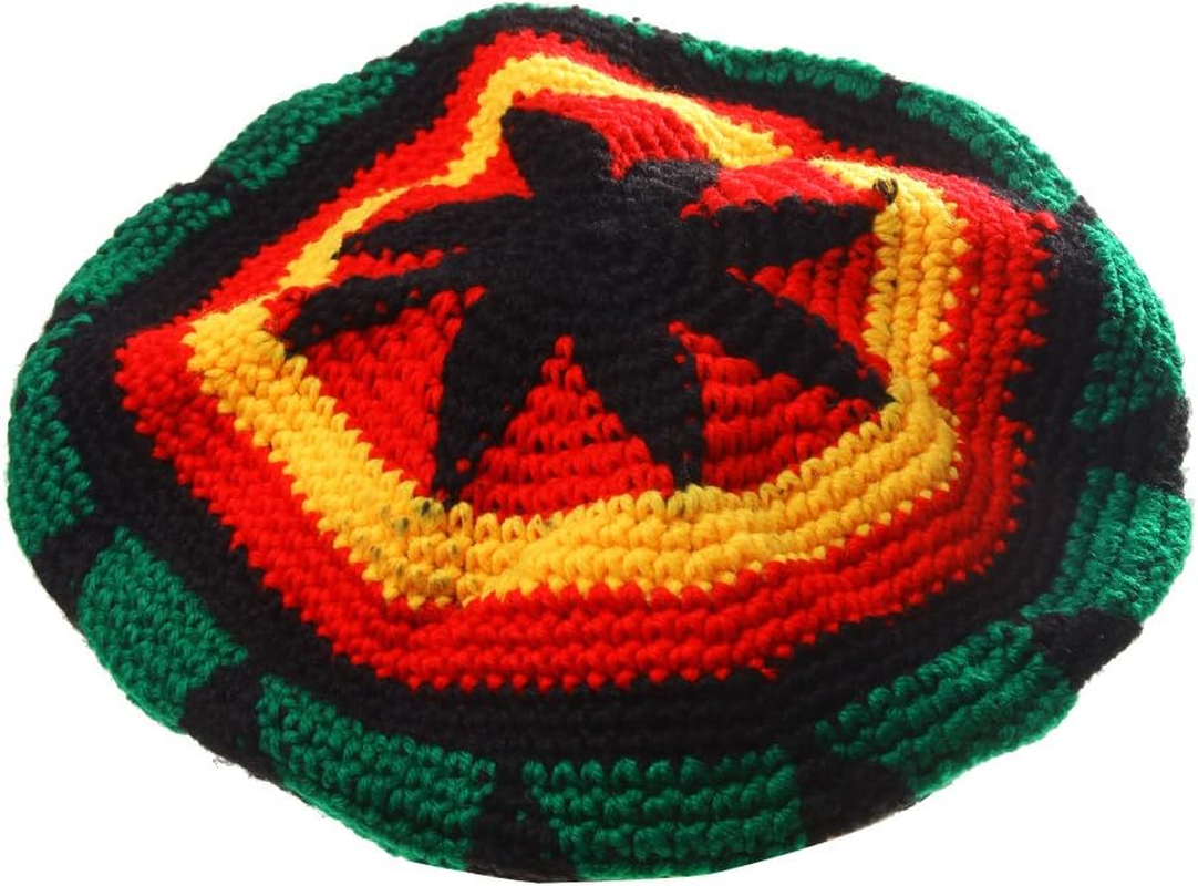 FITYLE Rasta Hat Beanie Reggae Rastafarian Jamaica Roots Tam Hat Rasta Beanie Cap image number 3