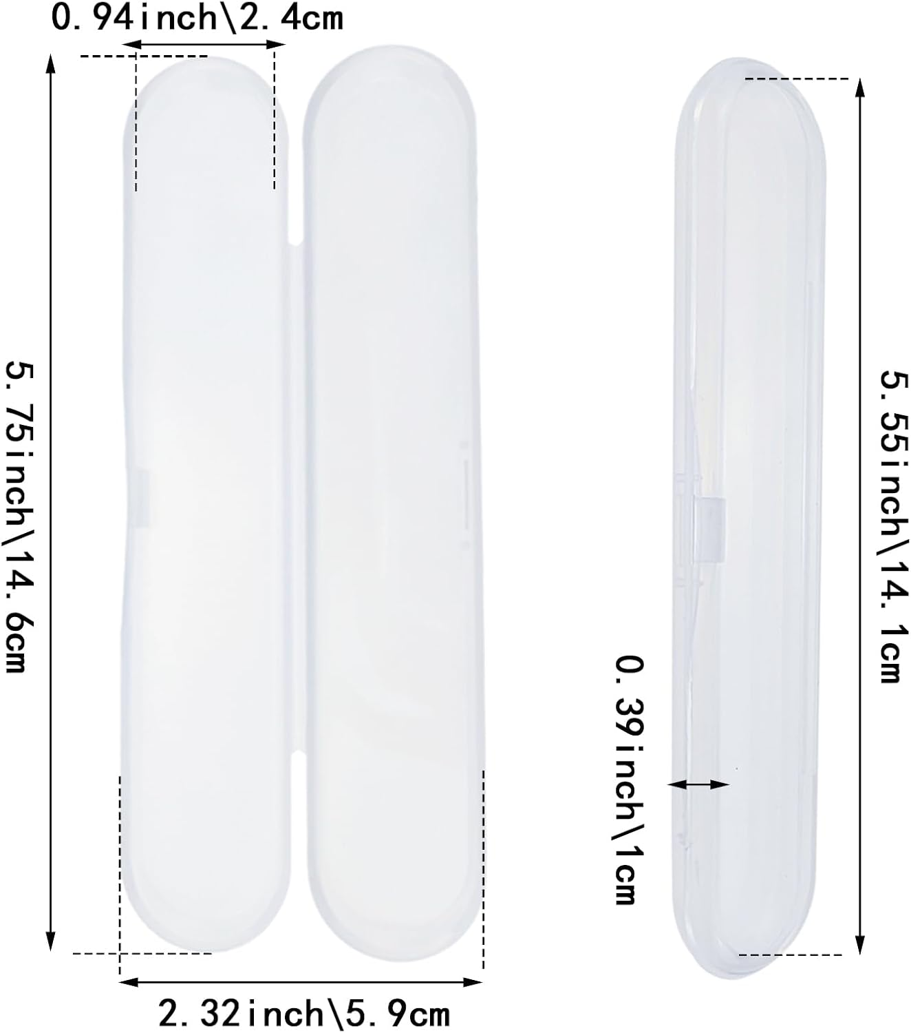 Capiant 8 PACK Glass Nail File Case, Clear Glass Nail Files Case, Acne Needle Blackhead Acne Needle Organizer Case, Clear Box for Nail Tool for Storage Organizer Case, Open image number 2