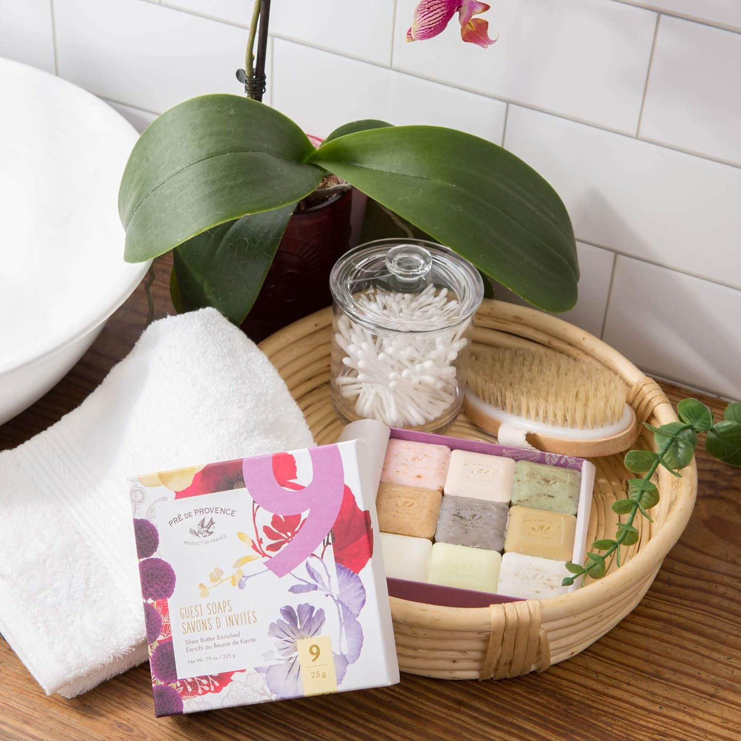 Pre De Provence French Soap Assorted Boutique Luxury Gift Box (Set of 9), Scented Herb image number 4