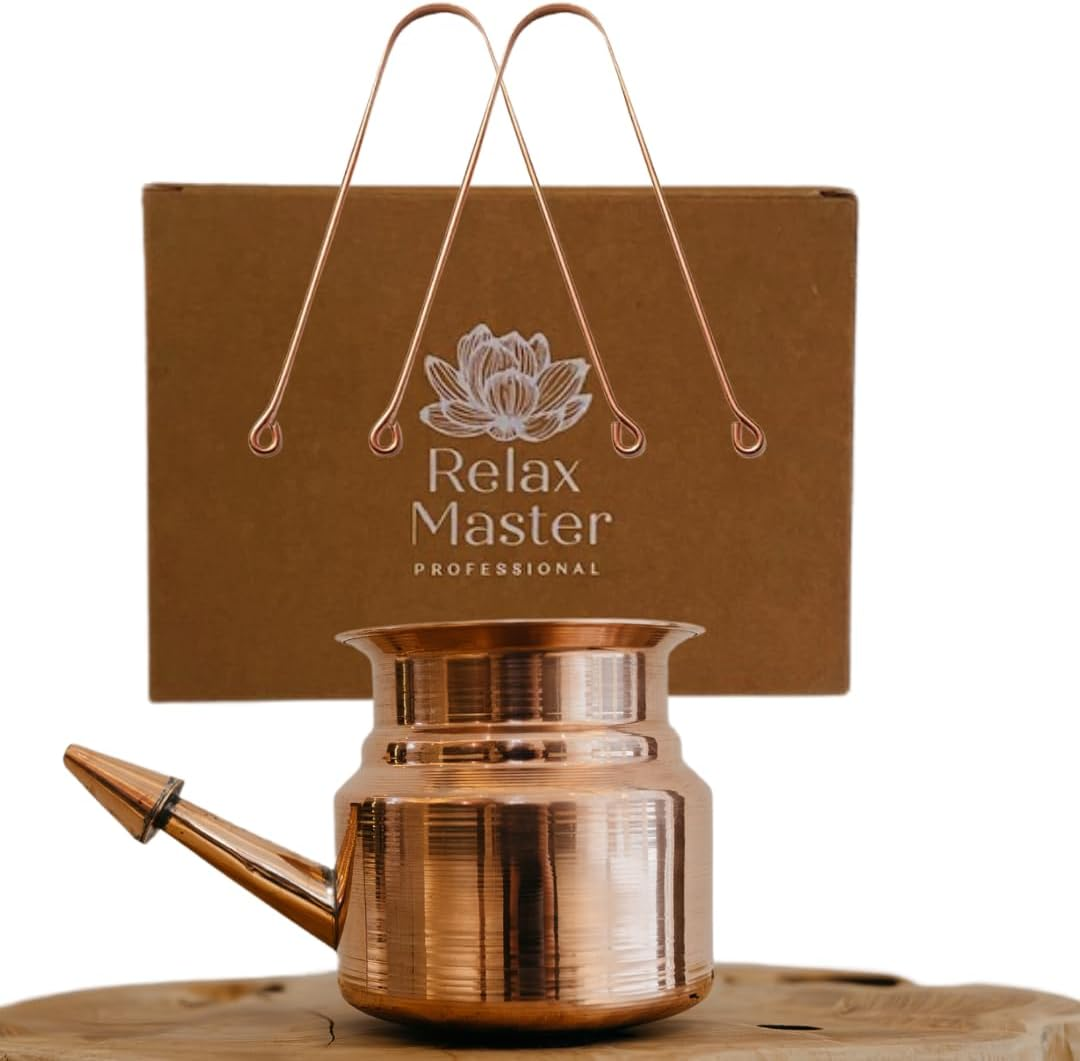 Relax Master&reg; Nose Shower/Neti Pot Including 2 Tongue Scrapers - Nose Cleaner - Tongue Scraper - Nose Shower - Nose - Tongue - Luxury Gift Box image number 2
