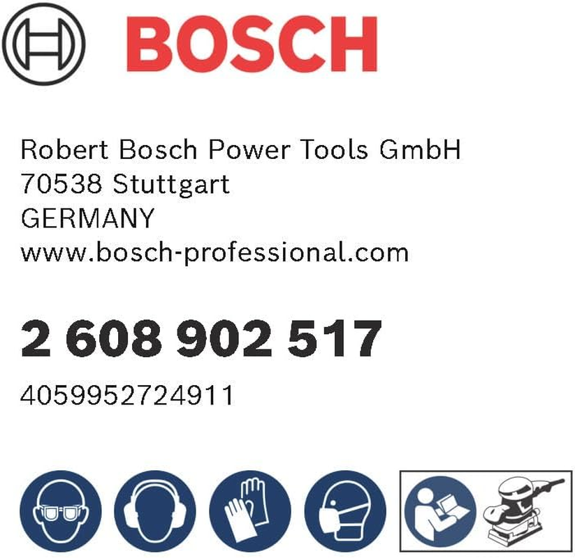 Bosch 50 X Expert C470 Sandpaper Set with 6 Holes (For Paint on Wood, Diameter 115 X 107 Mm, Grit 10 X 60, 10 X 80, 10 X 120, 10 X 180, 10 X 240, Professional Accessories Orbital Sander) image number 1