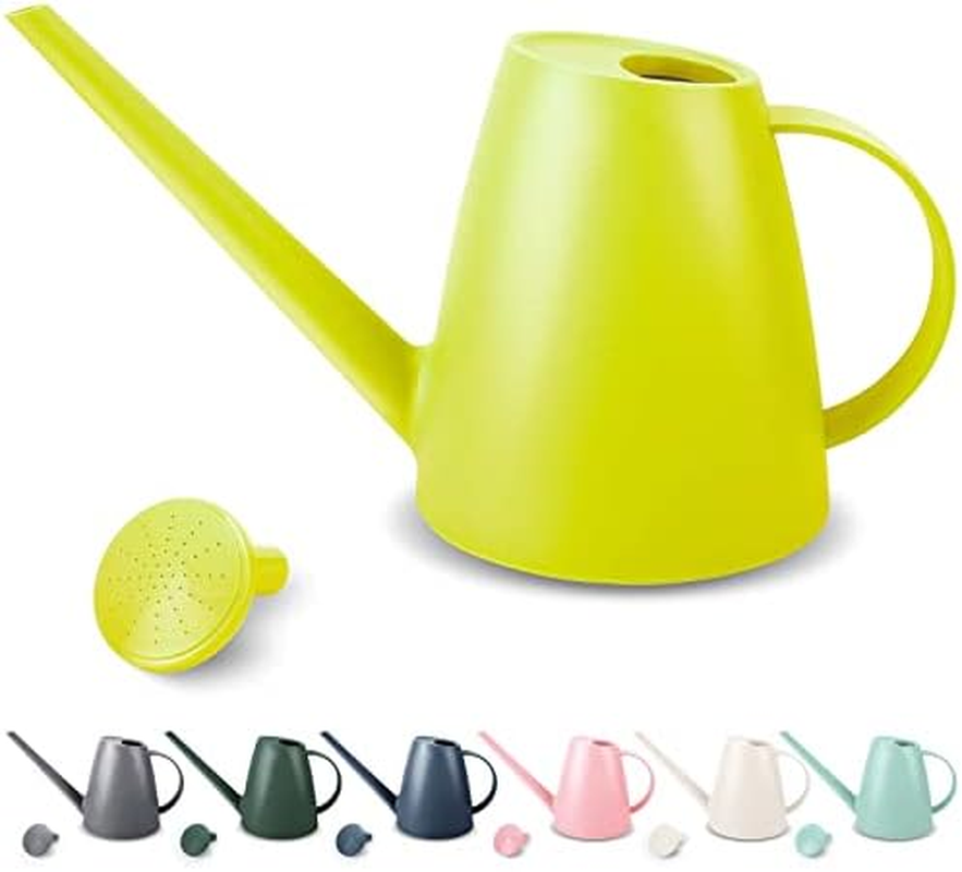 Watering Can for Indoor Plants, Small Watering Cans for House Plant Garden Flower, Long Spout Water Can for Outdoor Watering Plants 1. 8L 1/2 Gallon (Yellow)