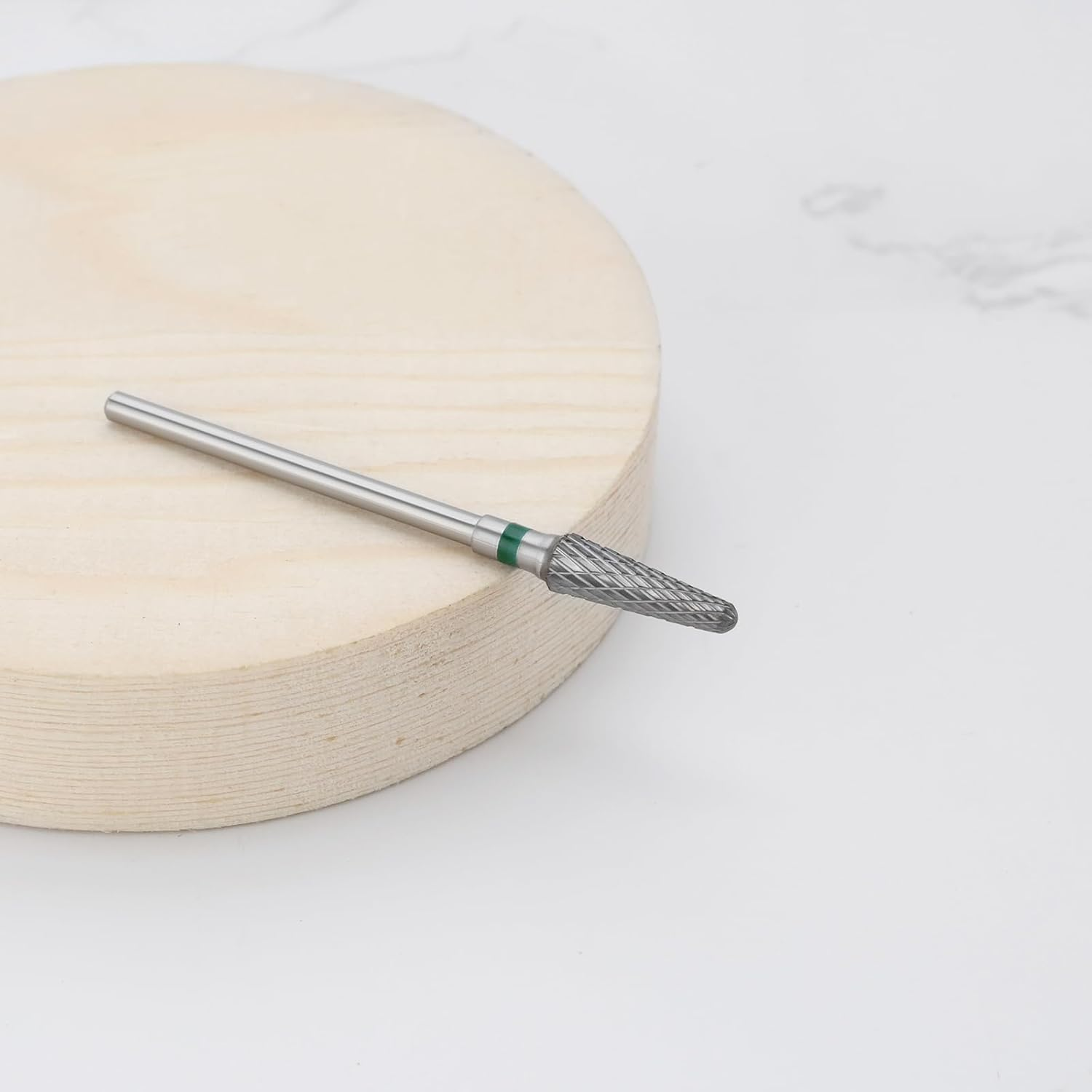 Milling Cutter Bit Hard Metal Milling Cutter 2.35Mm Manicure Drill Bit Beauty Nail Drill Electric Manicure for Remove Gel Cuticles and Panel (Green C Coarse Teeth) image number 5