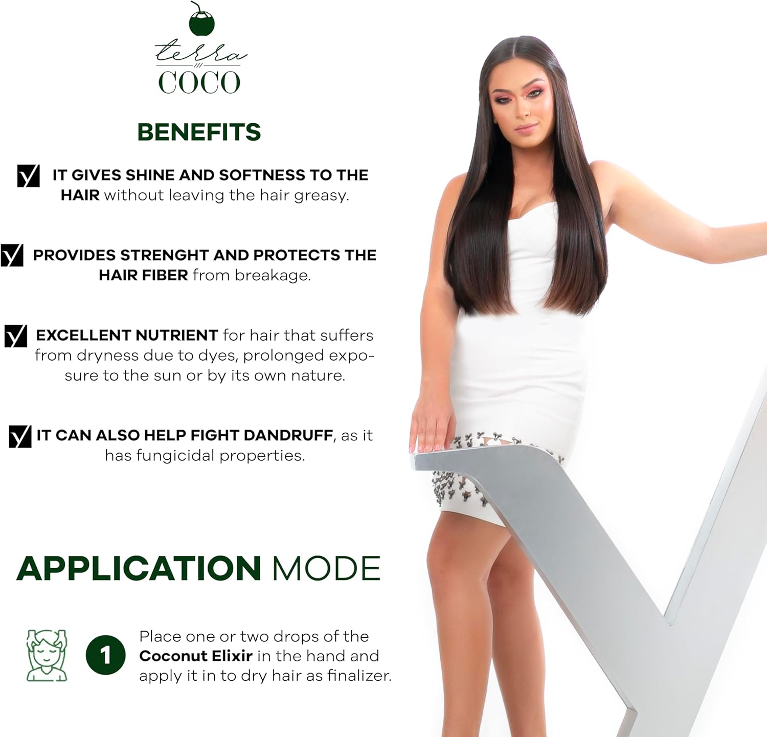 YBERA PARIS TERRACOCO COCONUT ELIXIR | Vegan | Moisturizes and Nourishes | Ideal for Extremely Dry and Worn Hair Damaged by Sun or Chemicals image number 5