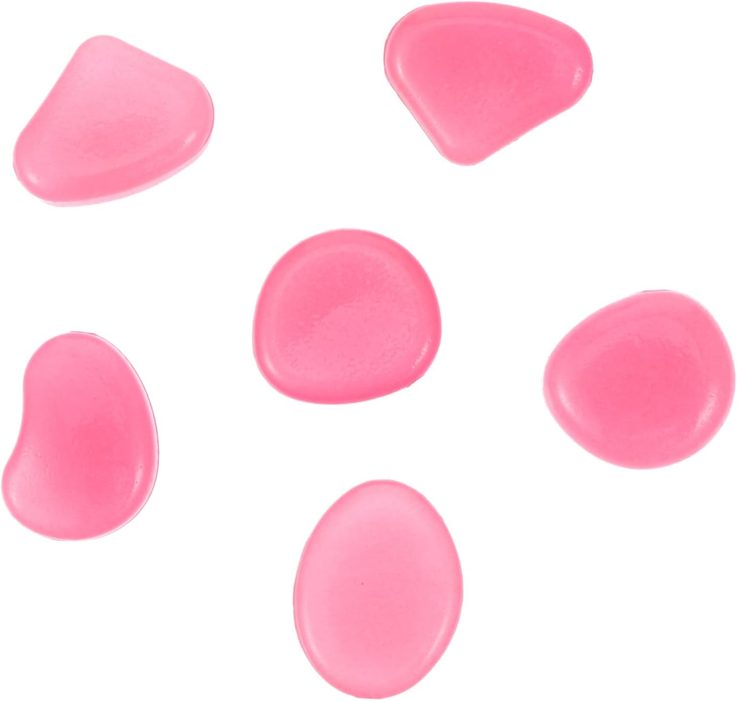 Yardwe 100Pcs Garden Pebbles Glow for Fish Tank Decor Pathway Decoration and Outdoor Landscaping Vibrant Mixed Colors for Aquarium and Garden Use