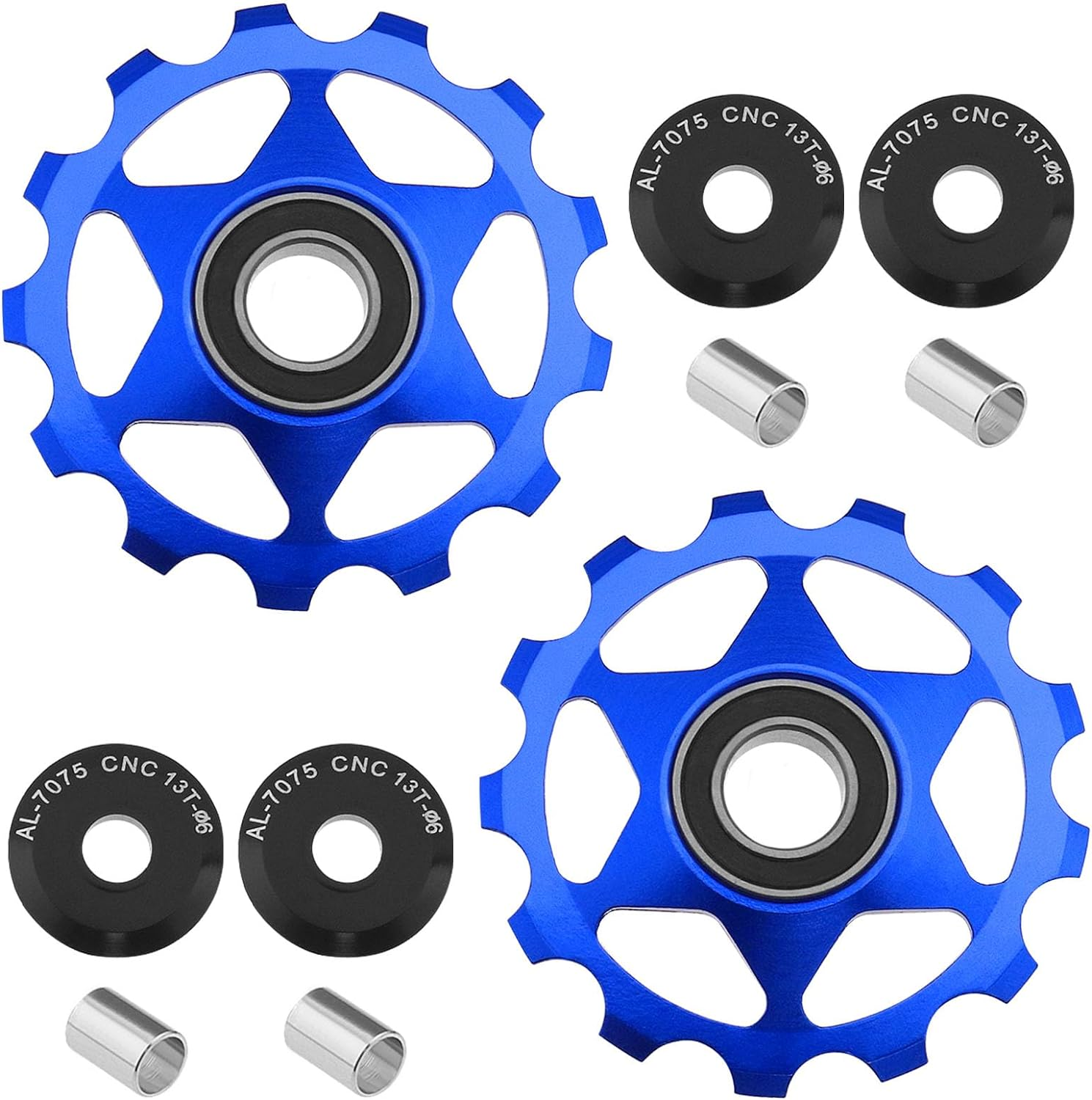 SING F LTD 2PCS 13T Jockey Wheel Pulley Wheel Derailleur Pulley Compatible with Shimano Compatible with SRAM 8 9 10 11 12-Speed Derailleurs
