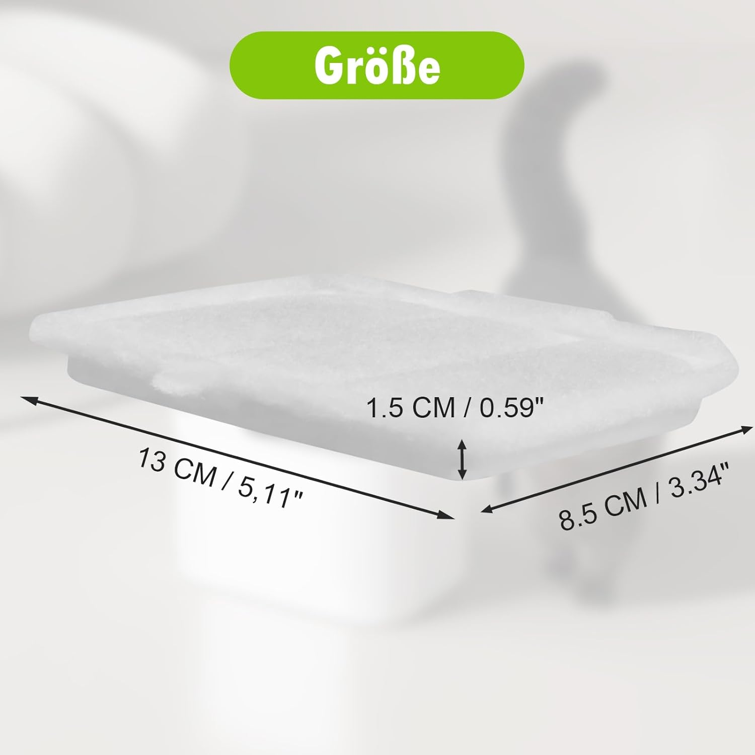 Pack of 10 Filters for Petkit Eversweet Max Pet Water Fountain, High Density Activated Carbon Can Filter Odours and Hair Impurities in the Water (10 Filters + 10 Sponges) image number 5