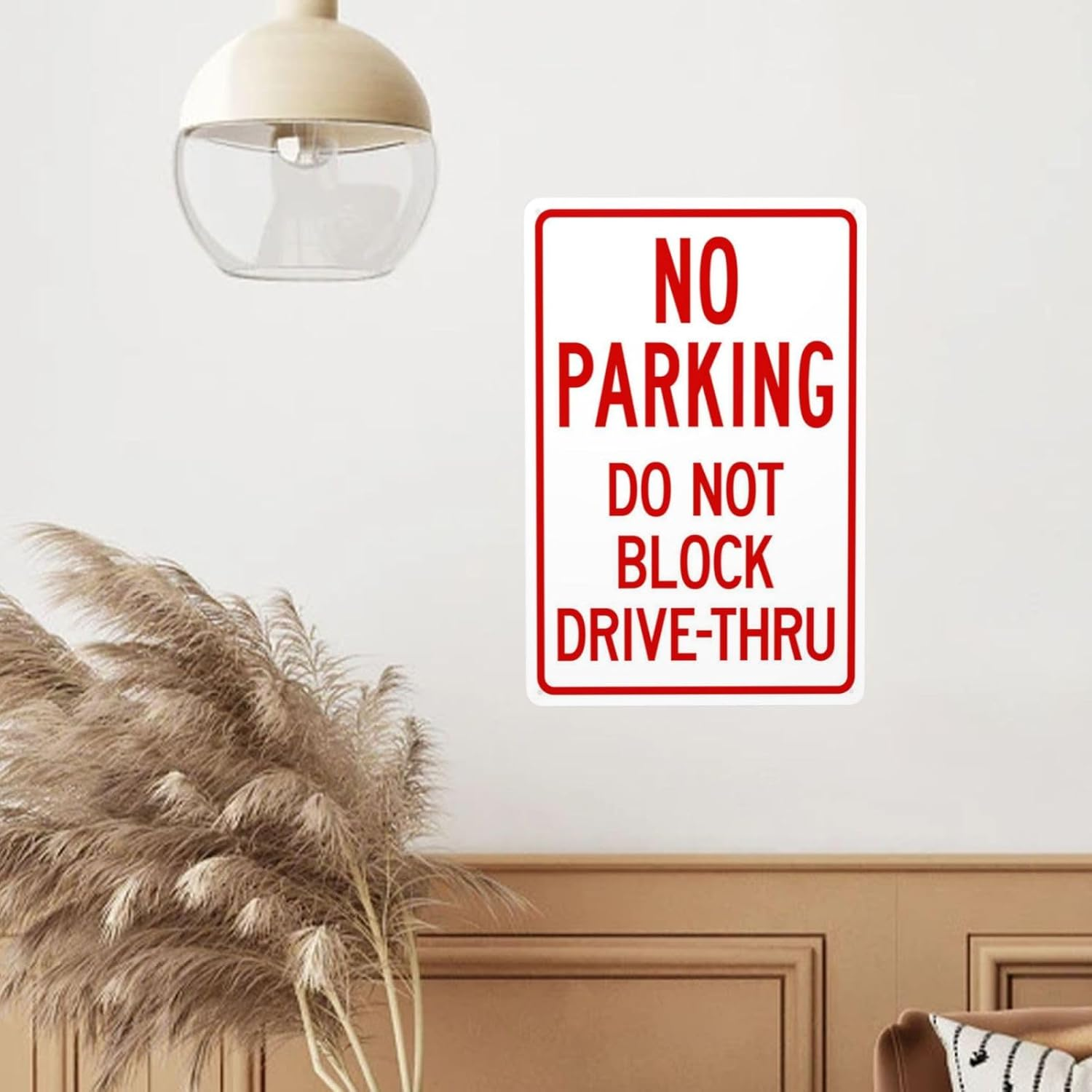Do Not Block Drive-Thru Sign Metal Signs, Cautions Security Tin Sign, Parking Lot Safety Warning Posted Signs, Perfect for Street Business and Home Wall Decor 8 X 12 Inch image number 6