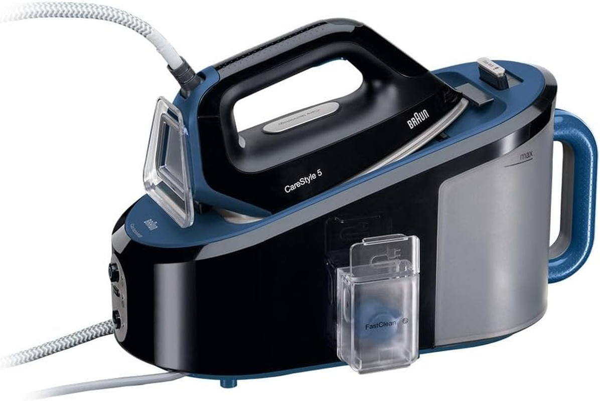 Braun Household Carestyle 5 Steam Generator Iron IS5145BK, with Freeglide 3D Technology, Removable 2L Water Tank, Black