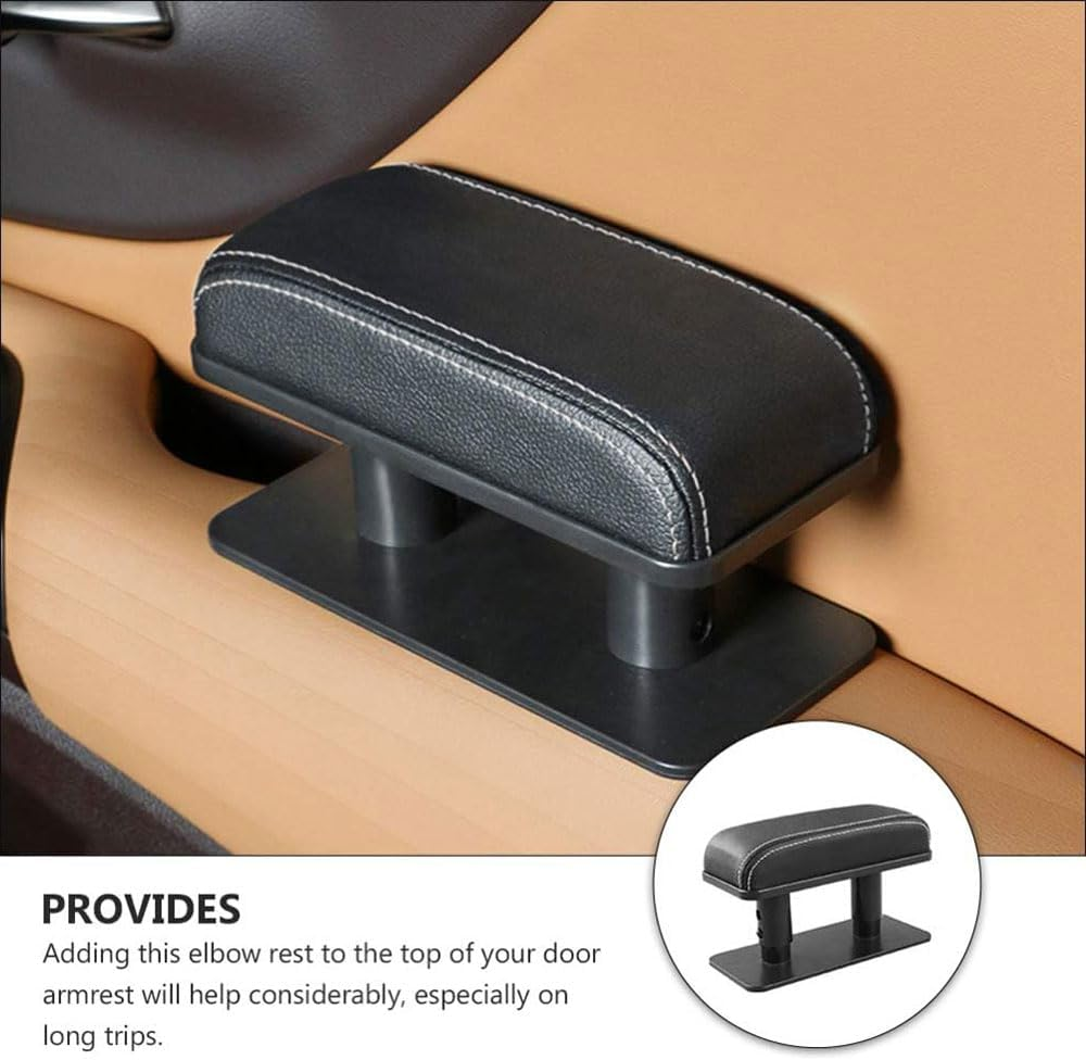 MUSONG Car Armrest Pad &ndash; Adjustable PU Leather Elbow Support Cushion for Central Console & Door, Universal Heightening Armrest Rest Pad for Cars, Trucks & Suvs, Anti-Fatigue Booster for Driver Comfort image number 3