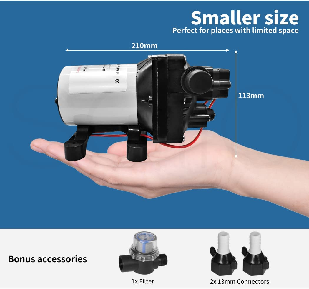 Traderight 12V Caravan Water Pump High Pressure Self-Priming Rv Camping Boat&hellip; image number 6