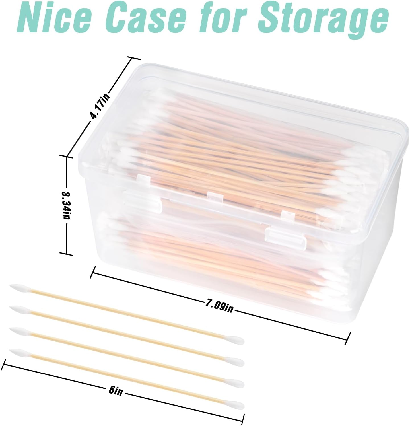 BOOSTEADY .22 .223 Caliber 5.56 MM 6 Inch Cotton Gun Cleaning Swabs in Storage Case image number 5