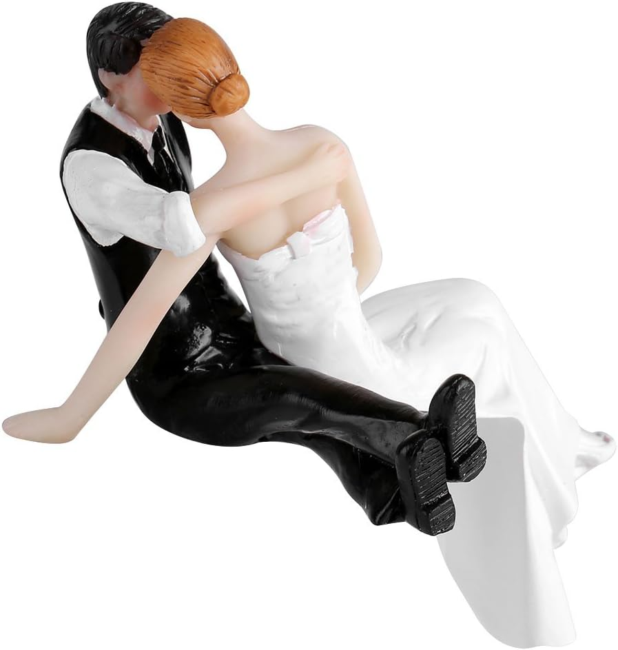 Bride and Groom Cake Topper, Wedding Cake Doll, Resin Doll Wedding Cake Topper for Engagement Parties, Bridal Showers Anniversaries image number 5