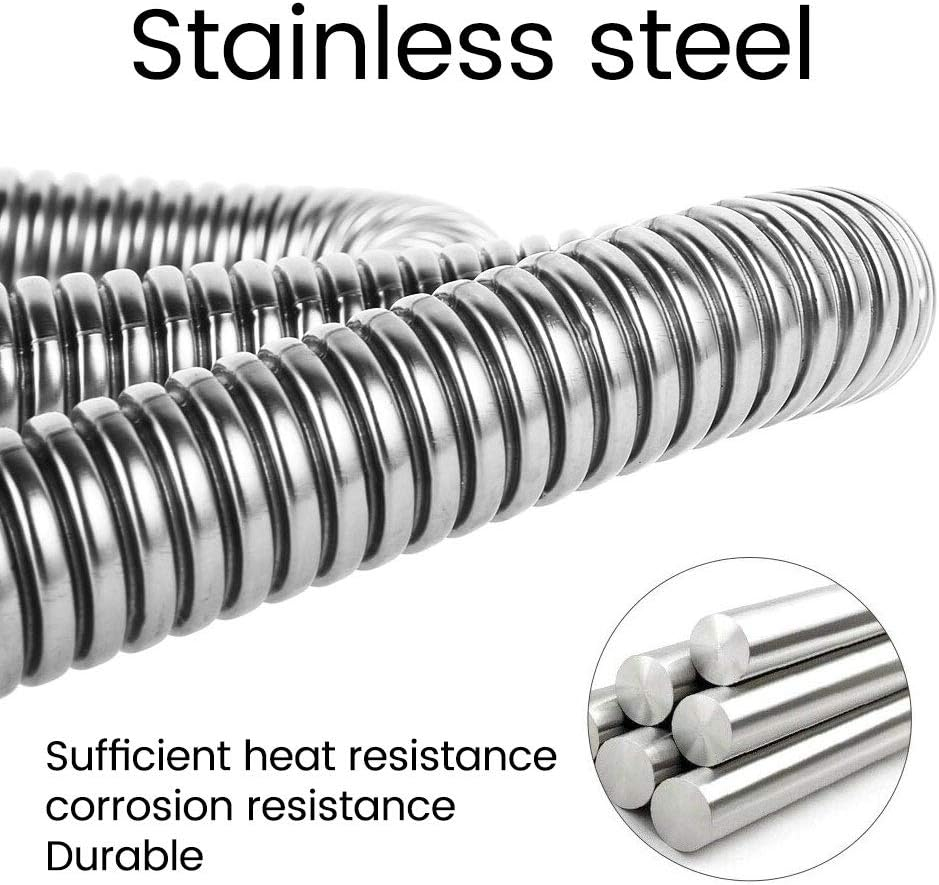 Exhaust Pipe Flex Kit, Stainless Steel Exhaust Clamps Bracket Gas Vent Hose Portable Pipe Silence for Air Diesels Car Heater Kit