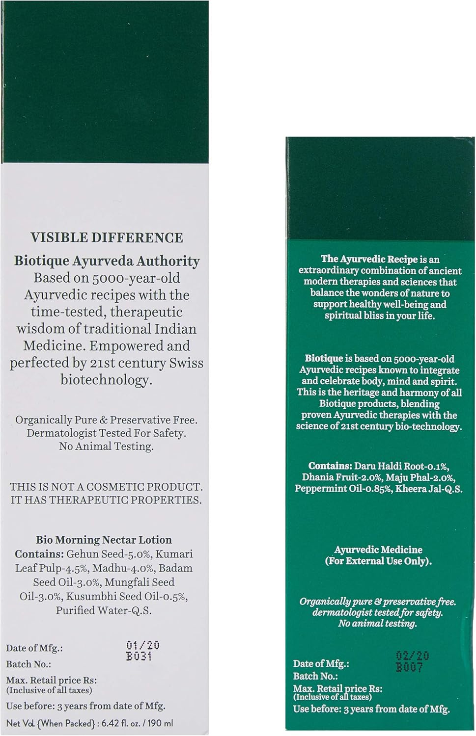 Biotique Bio Cucumber Pore Tightening Toner, 120Ml and Biotique Morning Nectar Flawless Skin Lotion for All Skin Types, 190Ml (Pack of 2) image number 6