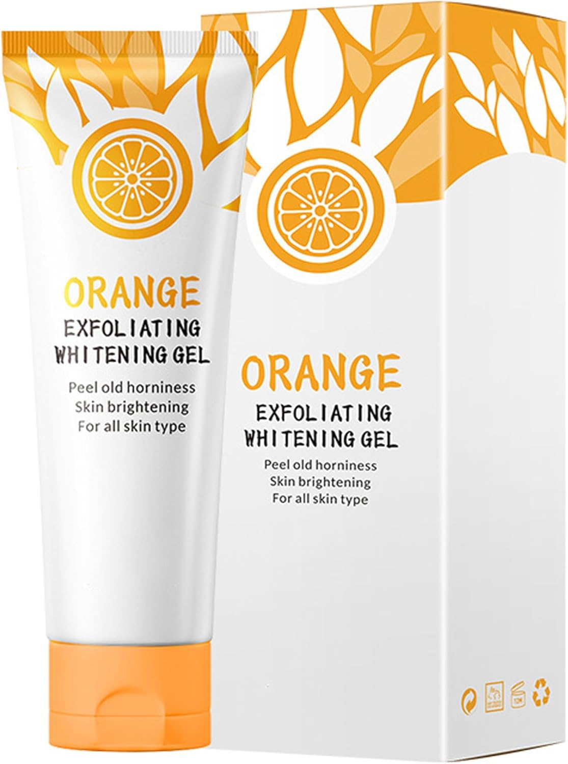 Orange Exfoliating Gel Scrub for Face and Body,Deep Cleansing Moisturizing Facial Exfoliator,Remove Blackheads Moisturize Cleansing,Body Exfoliating Gel for All Types Skin,50G
