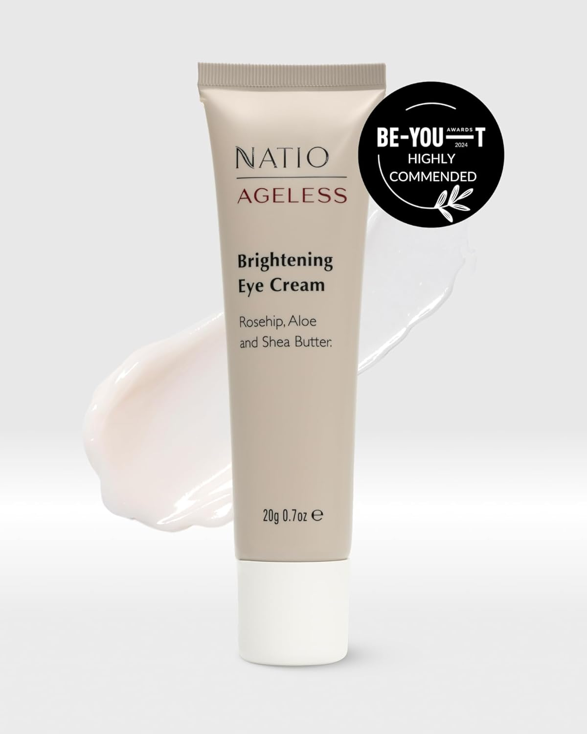 Natio Australia Ageless Brightening Eye Cream 20G - Plumping Eye Cream for Ageing Skin, Suitable for All Skin Types - Rosehip Oil, Aloe Vera and Shea Butter - Made in Australia (Pack of 2) image number 6