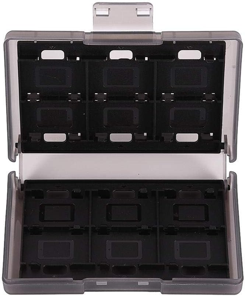 Bewinner 24-In-1 TF Card Storage Box, Playing Card Case for Portable Protective Game Card and TF Card Case Carry Compartment for (Black)