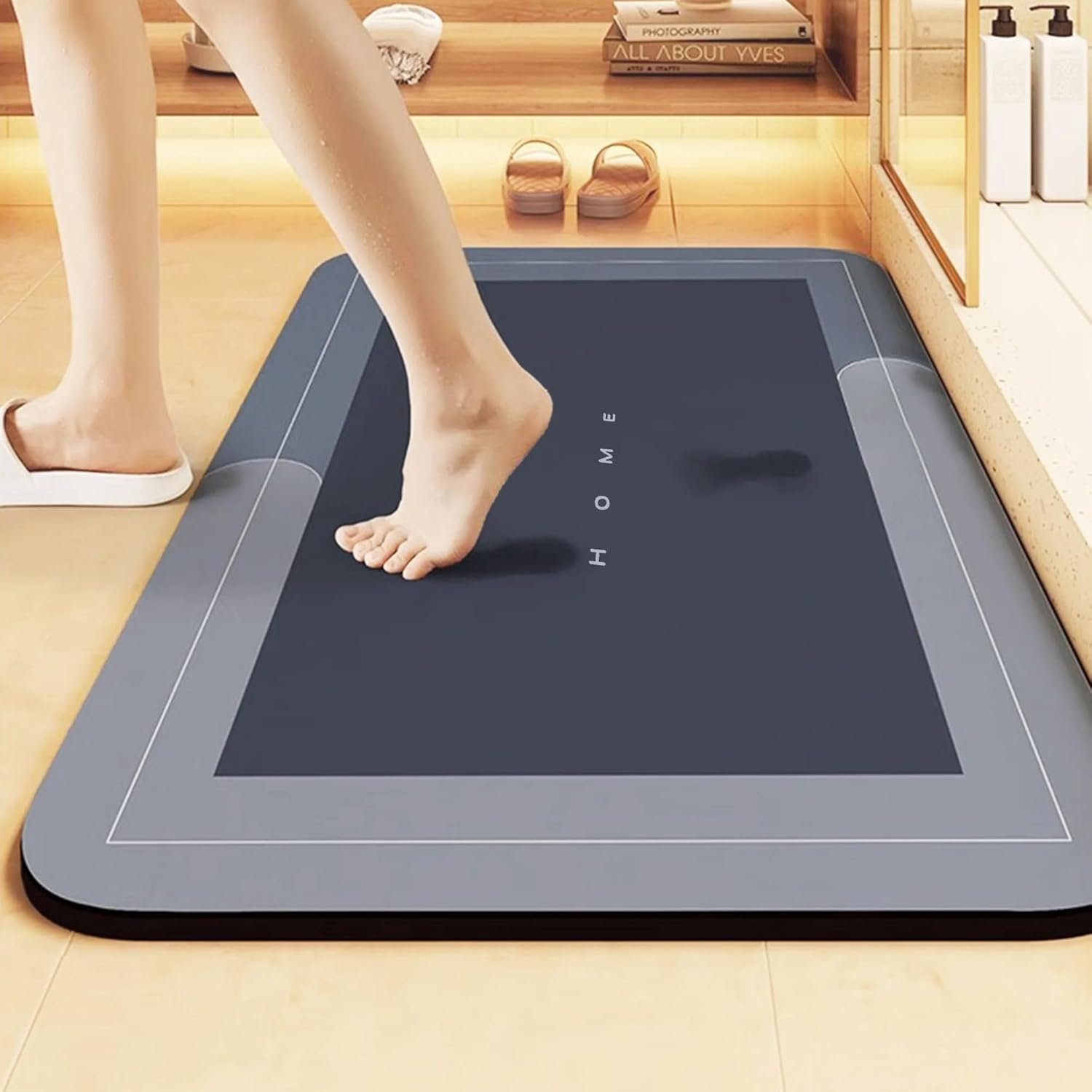 Salesbay Non-Slip Super Absorbent Floor Quick Drying Mat Soft Bath Rug Carpet image number 2