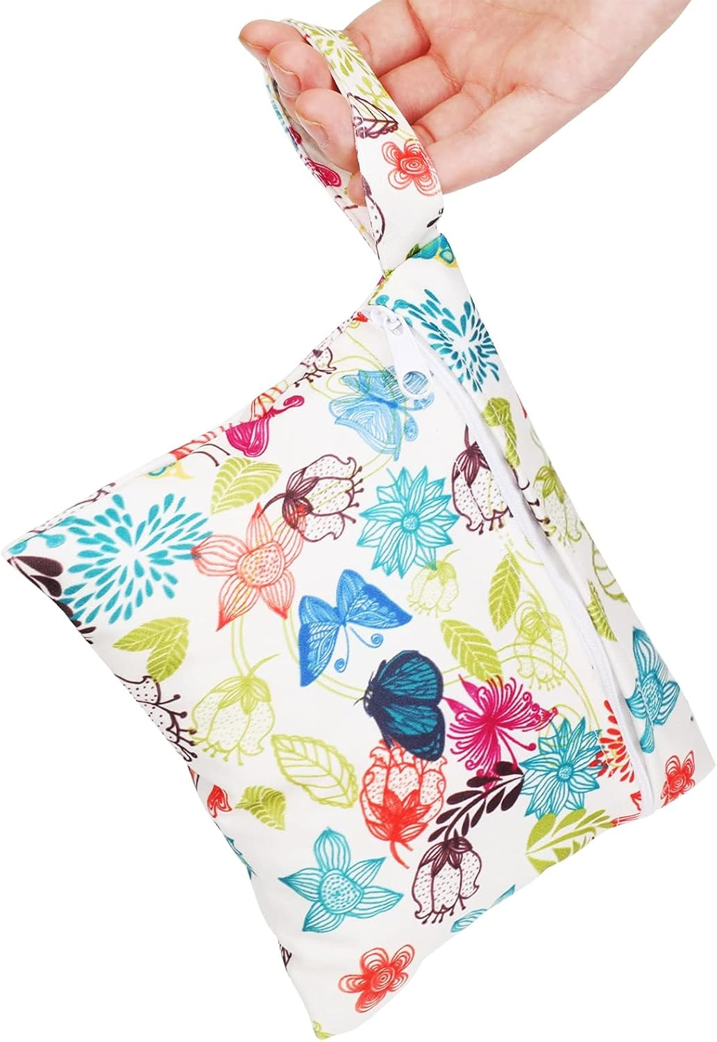 Reusable Menstrual Pads, Cloth Pads for Heavy Flow with Wet Bag, Large Sanitary Pads Set with Wings for Women, Washable Overnight Cloth Panty Pad Liners (7 in 1, 25.4Cm 4 Layers)