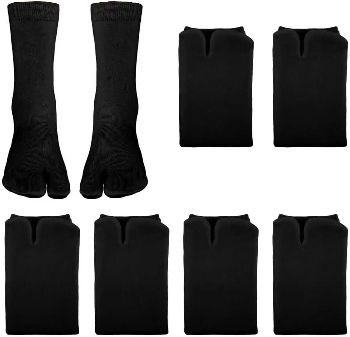 Flip Flop Socks for Men and Women, Cotton Tabi Socks with Split Toe Design, Breathable, Durable, Comfortable, 6 Pieces Set, SZTTY