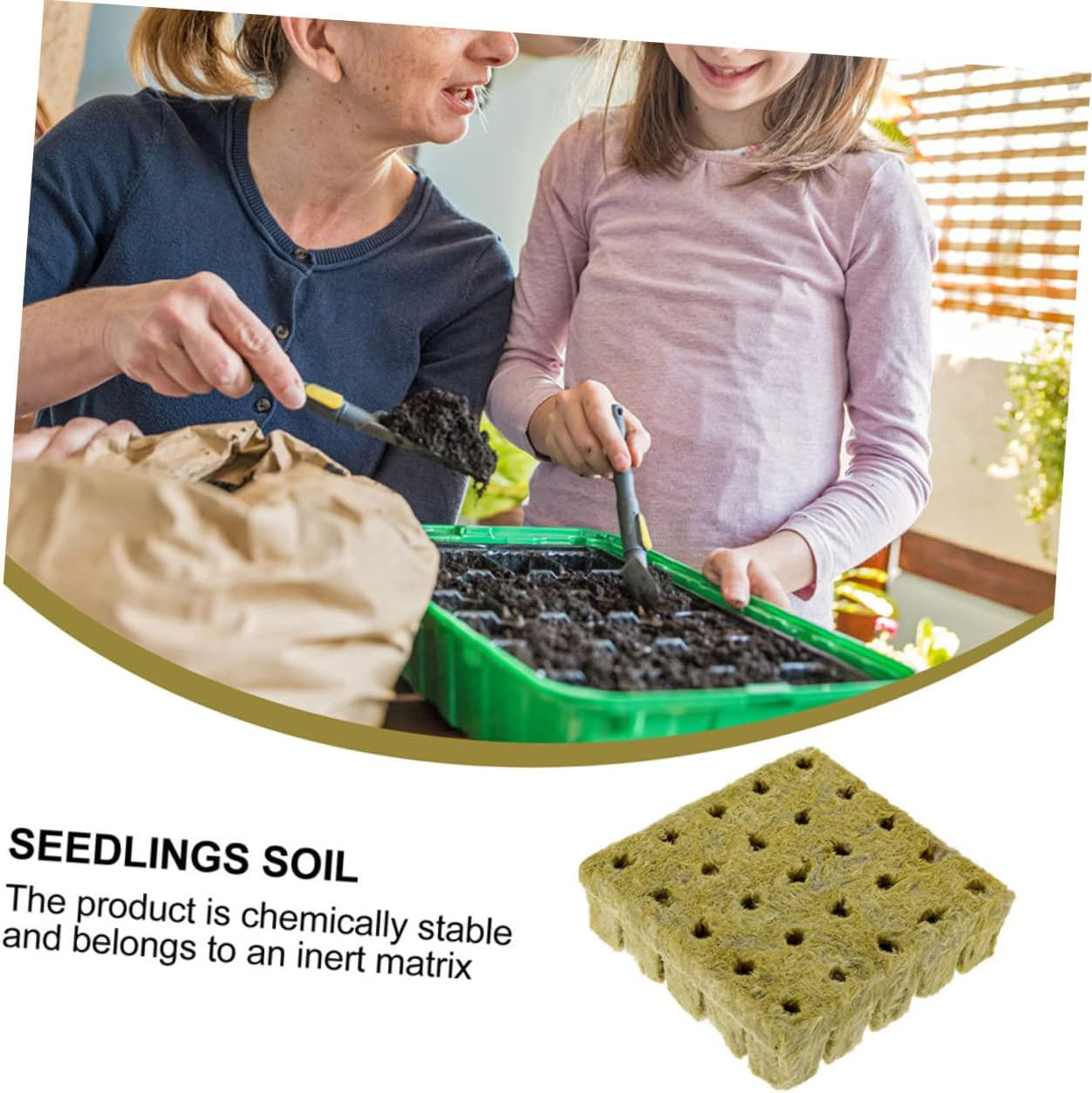 BUTIFULSIC Hydroponic Cultivation Nursery Blocks Soilless Planting Soil Blocks for Hydroponics Gardening Supplies 50Pcs 25X25X40Mm Starter Plugs for Cuttings and Seedlings image number 1