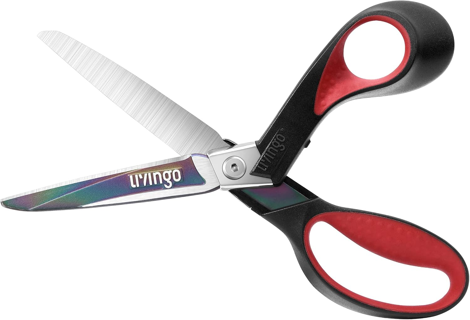 LIVINGO Industrial Scissors Heavy Duty: 9" Professional Multipurpose Shears Sharp Stainless Steel - Forged Titanium Coated Scissors for Fabric Sewing Carpet Craft Workshop Outdoor Home Office