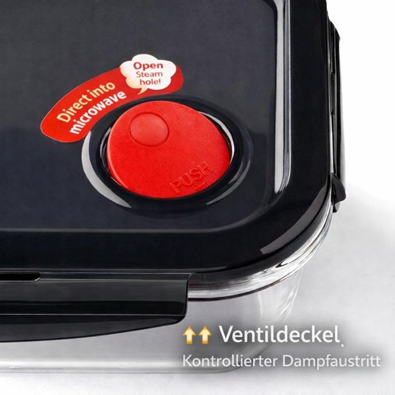 LOCK & LOCK Glass Food Storage Container Microwavable &ndash; Oven Glass &ndash; Casserole Dish Square with Lid for Oven, Microwave & Freezing, 2 Litres image number 4