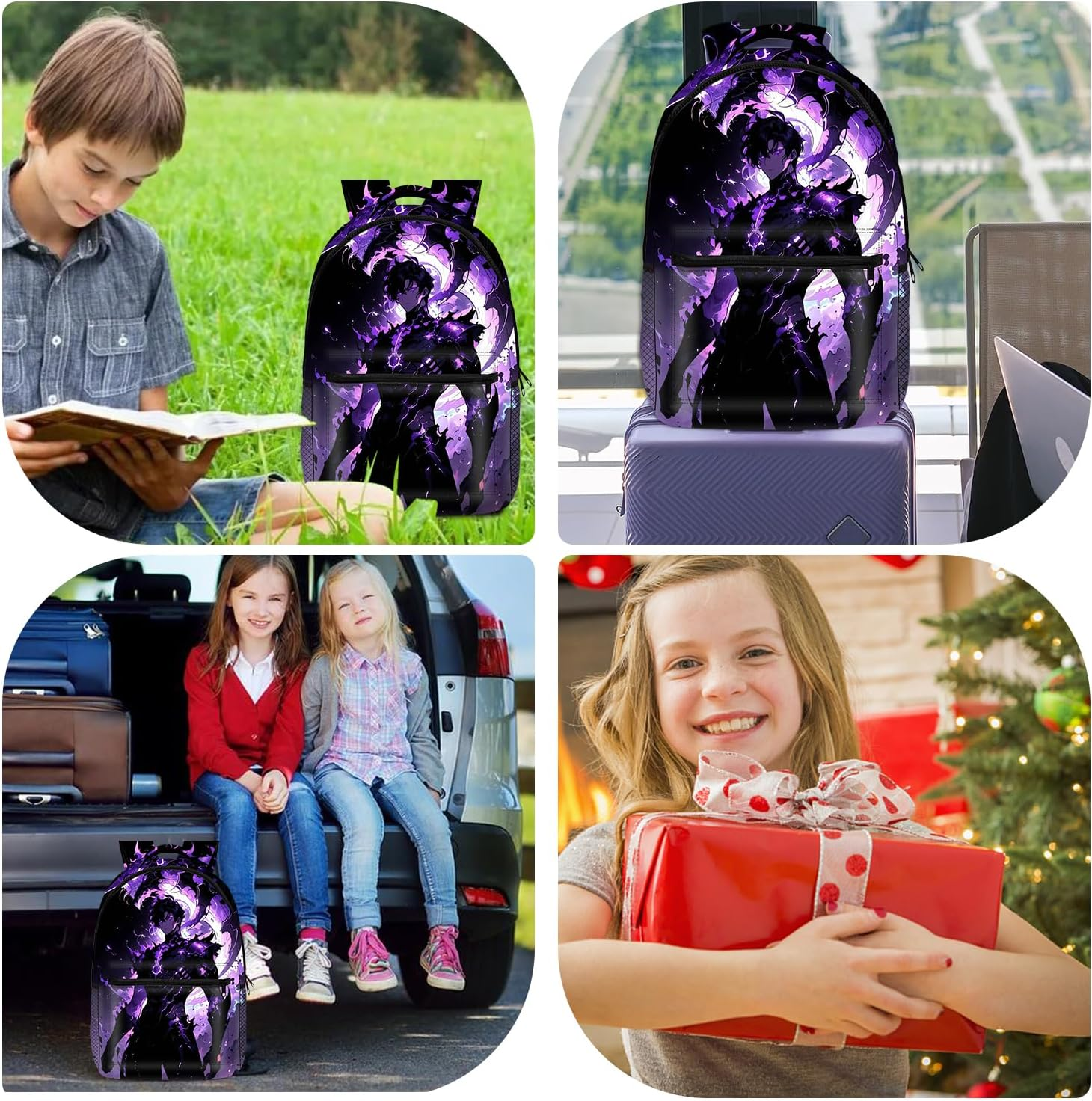 UBBY Solo Leveling 3D Printed Children'S School Backpack for Students - 41 X 30 X 14 Cm (16 Inches) Cool Style School Backpack Children'S Backpacks for Teenagers & Children Book Bags - Stone Statue image number 2