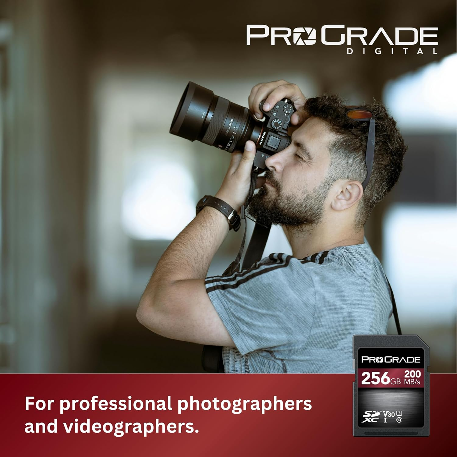 Prograde Digital SD UHS-I (256GB) Card V30 &ndash; up to 200Mb/S Read Speed | for Professional Vloggers, Filmmakers, Photographers & Content Curators