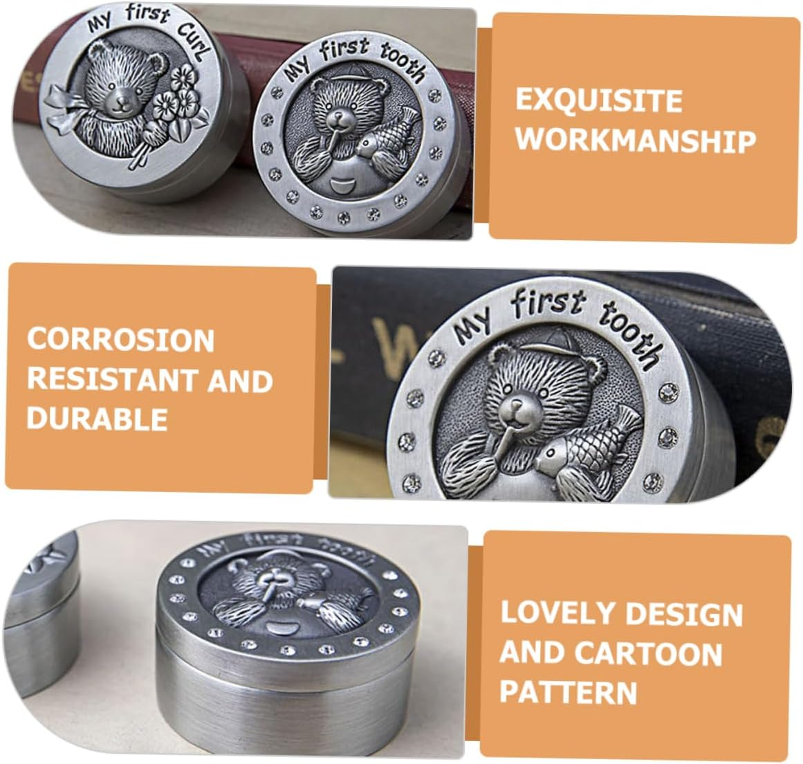 VANZACK and Girls Tooth Collection Organizer Deciduous Tooth Storage Box for Boy Girl Keepsake image number 6