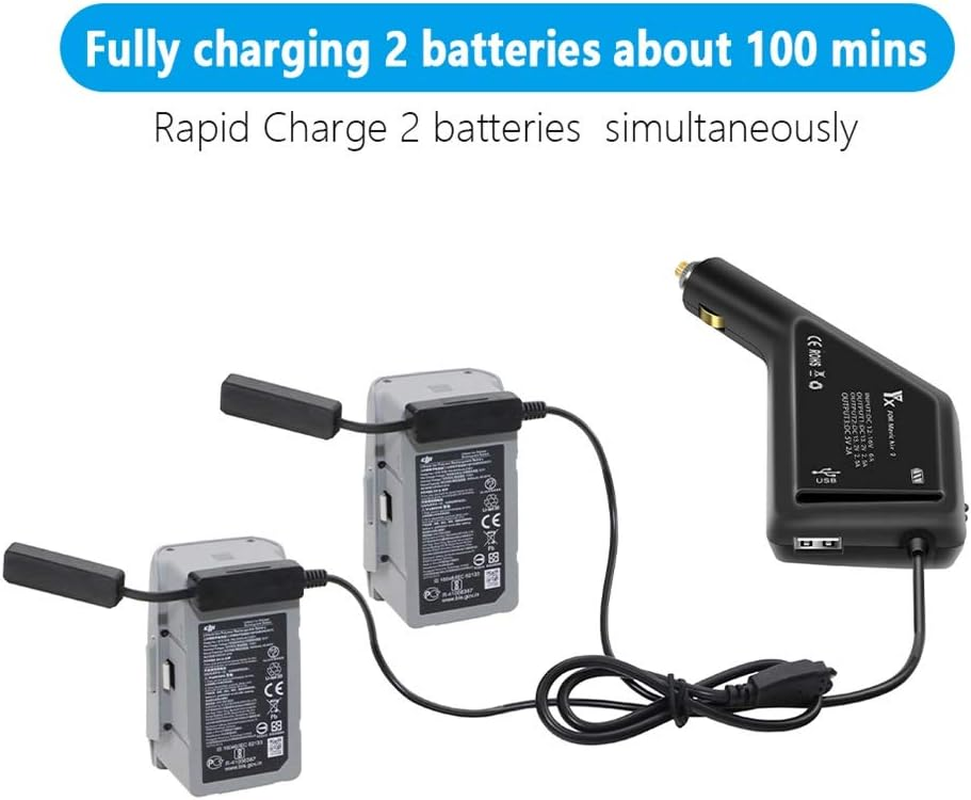 Drone Accessories Mavic Air 2 Car Charger,Air 2S Battery Car Charger Adaptor for DJI Mavic Air 2 Air 2S image number 3