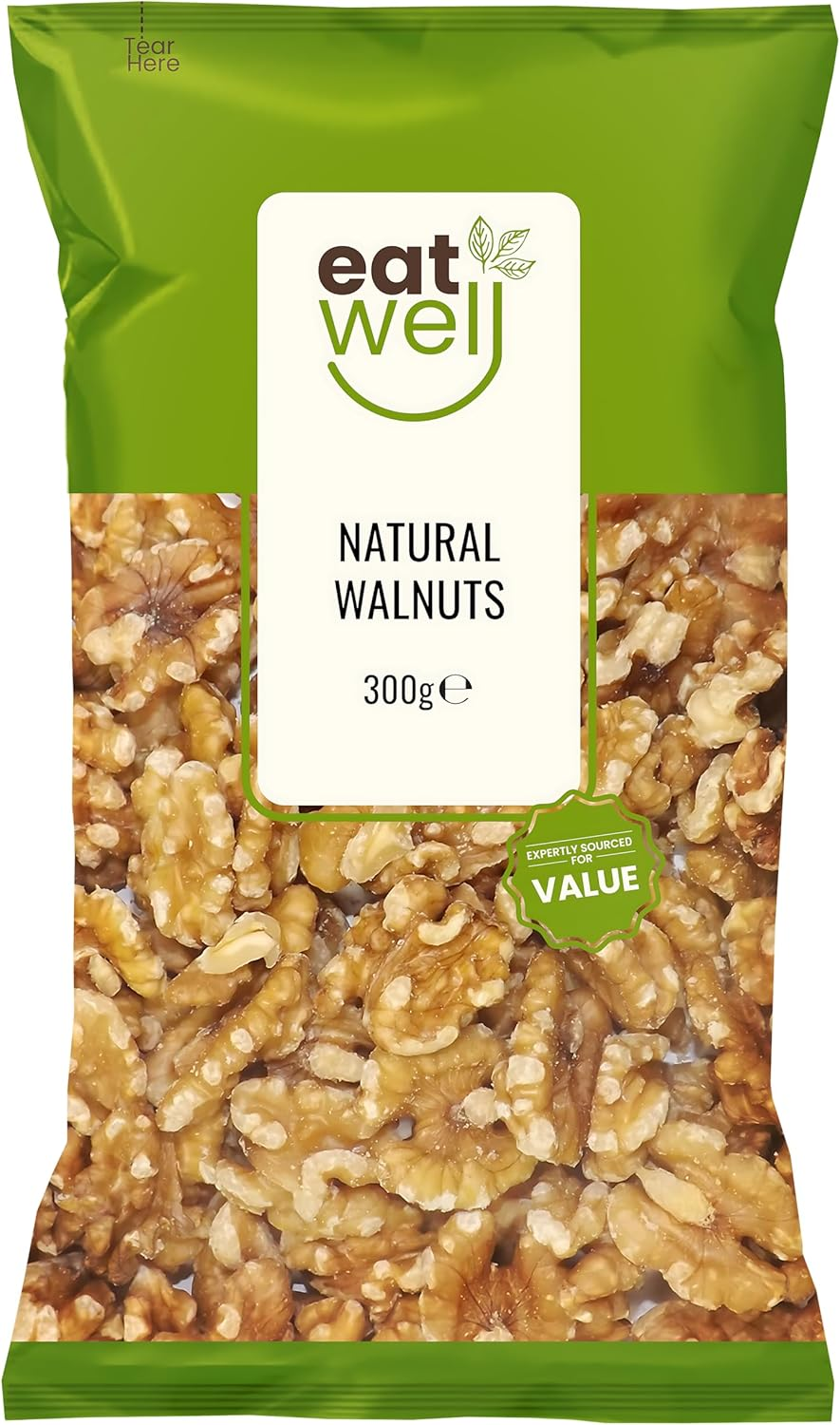J.C.'S Quality Foods Eat Well Natural Walnuts 300G,High in Protein & Healthy Fats, Australian Packed