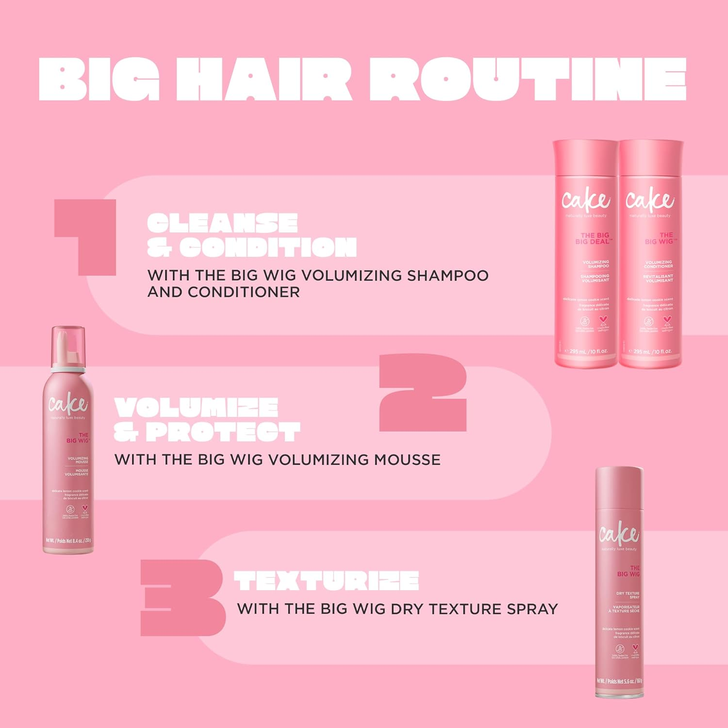 Cake Beauty Volumizing Conditioner, the Big Wig &ndash; Body Boosting & Weightless Conditioning &ndash; with Sunflower Seed Oil, Rice Protein & Shea Butter &ndash; for All Hair Types &ndash; 10 Fl Oz / 295 Ml
