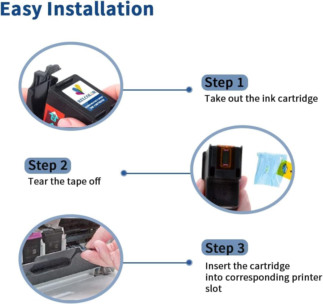 Compatible High-Quality 63XL Ink Cartridge Compatible with Envy 4520, 4516, Officejet 4650, 3830, 3831, 4655, and Deskjet 1112, 3632, 2130, 2132, 3630, 3633, 3634 Printers (Tricolor) image number 3