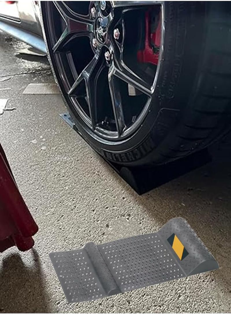 WEZCHUGHAOL Parking Mat,Easy to Install Adhesive， Garage Wheel Stopper Parking Aid,Antiskid Car Safety Park Aid - Gray image number 4