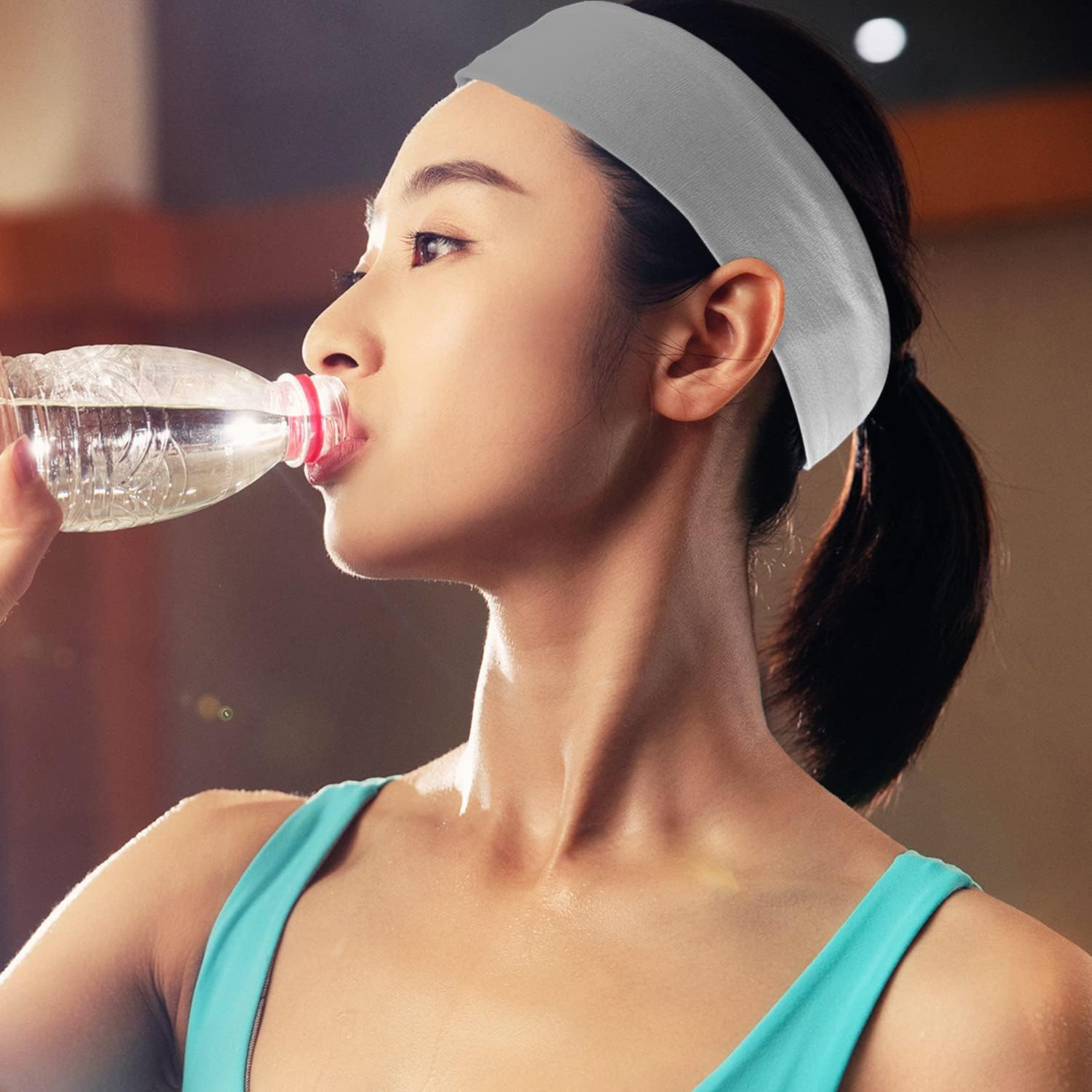 ALLY-MAGIC Stretchy Elastic Solid Headbands, Cotton Sports Hairband for Women Girls, Suitable for Yoga, Pilates, Running, Cycling Y6-TLFD image number 6