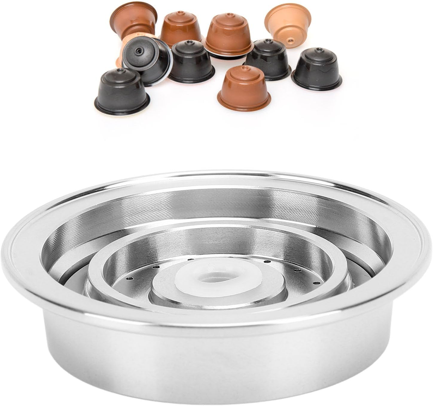 Reusable Coffee Pods Adapter for Vertuo and Original Series Machines, Stainless Steel Coffee Capsule Converter Holder, Espresso Pod Converter Holder image number 1