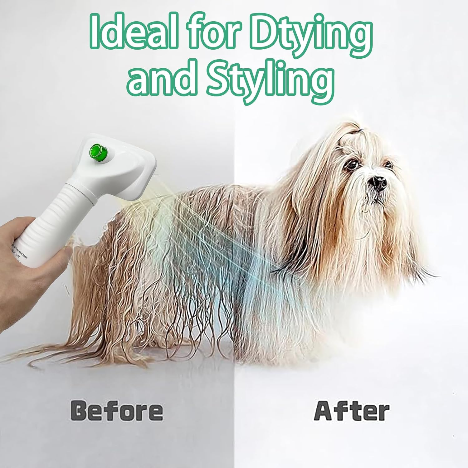 Xoxel Pet Hair-Drying Comb Pet Hair Dryer with Slicker Brush, 2-In-1 Grooming Dryer for Dogs & Cats | Lightweight, Quiet, Adjustable Temp | Perfect for Small to Medium Pets image number 5