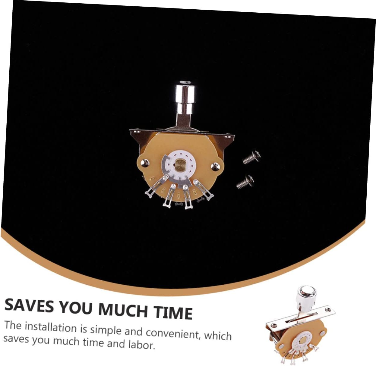 Totority 3 Way Pickup Lever 1 Set Switch Cap Guitar Accessories Alloy Three Way Pickup Lever image number 3