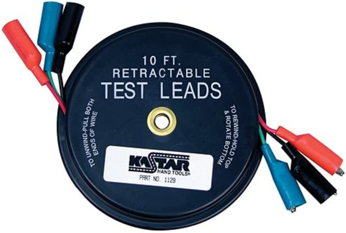 Lang Tools (1129 Retractable Test Lead, Black, 3 Leads X 10'