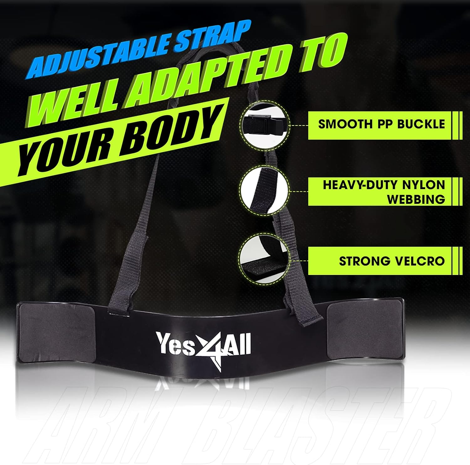 Yes4All Arm Blaster for Biceps & Triceps Dumbbells, 2-Layers Neck Cushion Bicep Curl Support Isolator for Body Building, Strength Training, and Muscle Gain image number 1