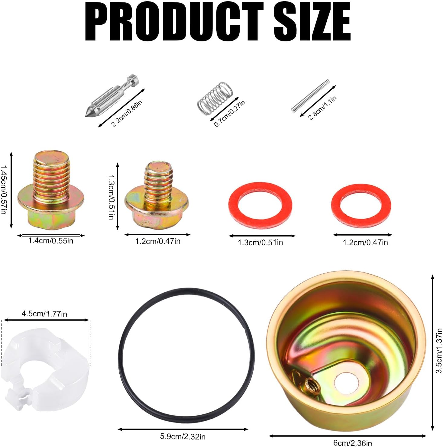 Carburetor Kit for Most Carburetor Bowl Chamber Float Pin Gasket Seal Needle Carburetor Repair and Rebuild Accessories and Parts Electric Start Kit for GX240 GX270 GX340 GX390 and More image number 1