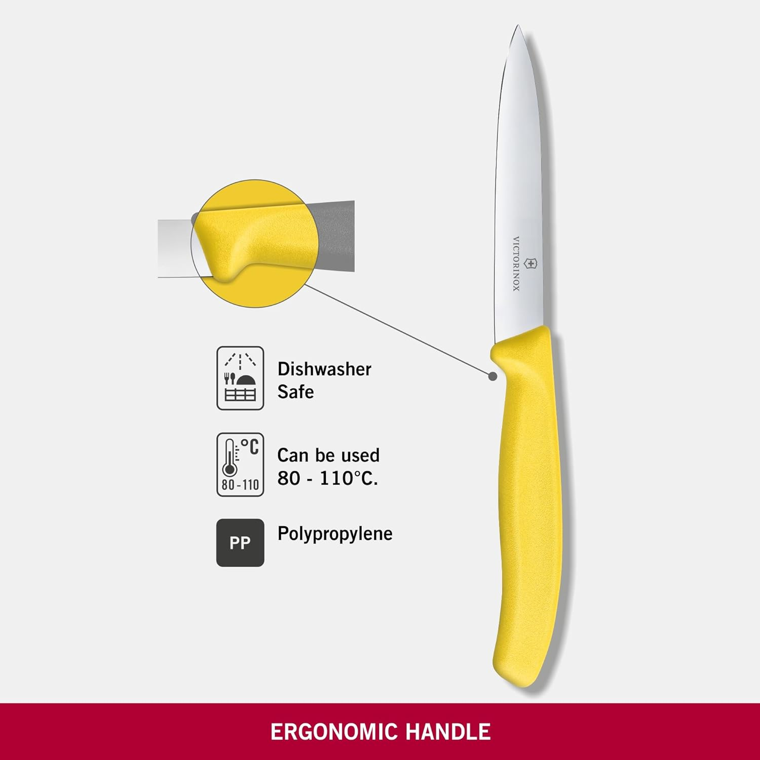 Victorinox Swiss Classic Pointed Tip Vegetable Knife 8Cm Yellow image number 5