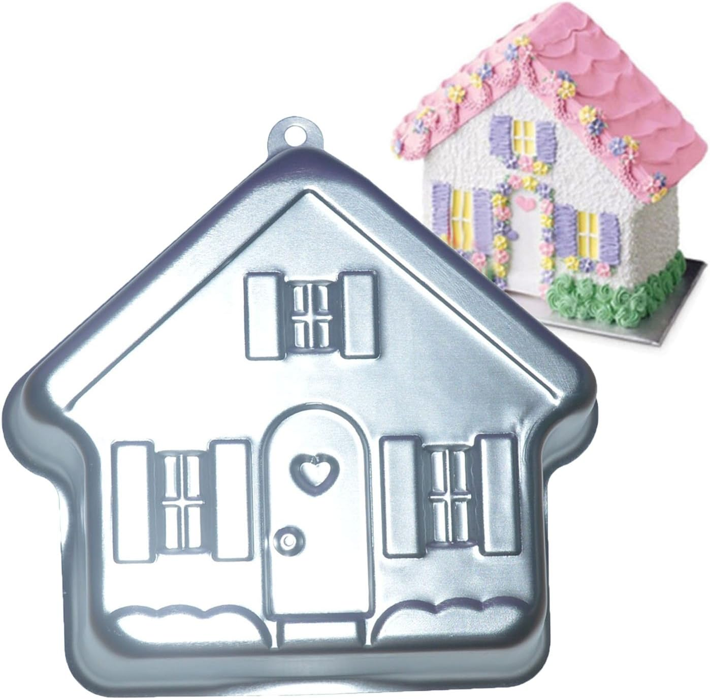 8 Inch Aluminum Alloy House Cake Bake Mold Cakes Baking Pan (Home)